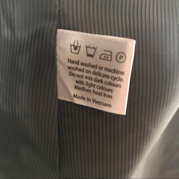 Custom Designed & Tailored Wool / Leather Coat, Size S - Picture 13 of 14